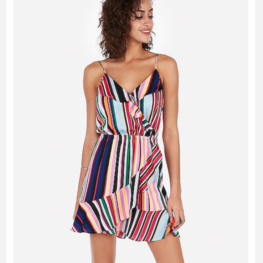 Floral mini wrap dress